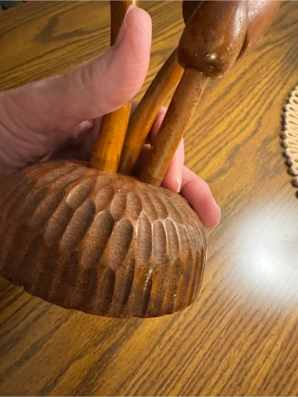 Wood Mushroom Toothpick Holder Server - Picture 7 of 15